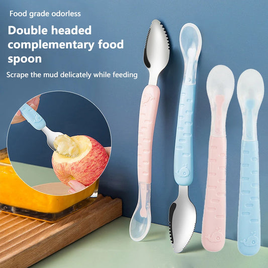 Baby Fruit Double-headed Mud Scraping Spoon