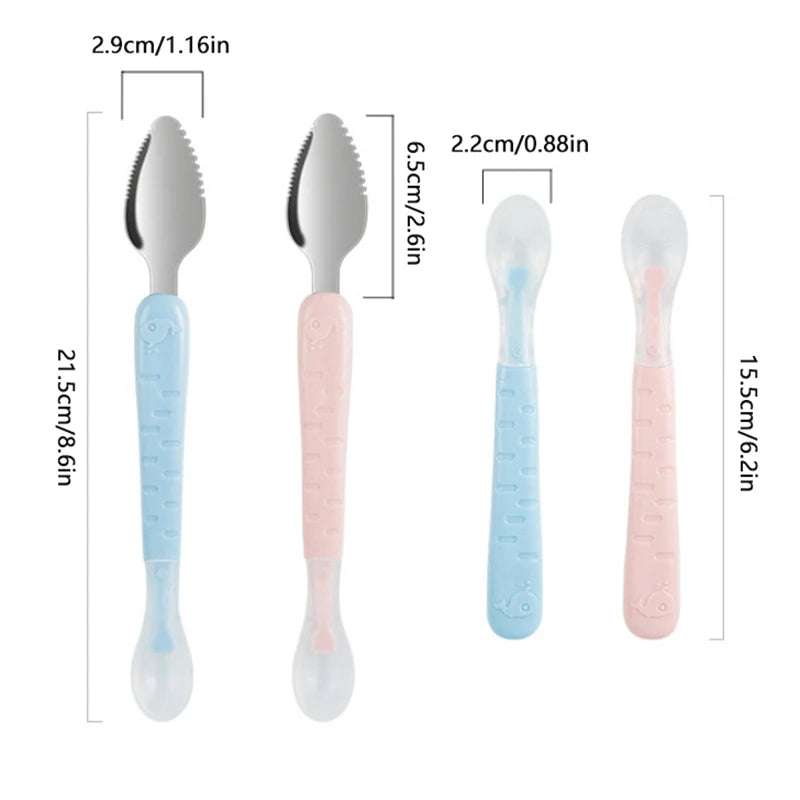 Baby Fruit Double-headed Mud Scraping Spoon