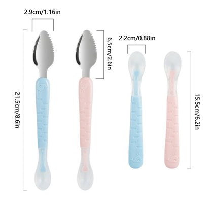 Baby Fruit Double-headed Mud Scraping Spoon